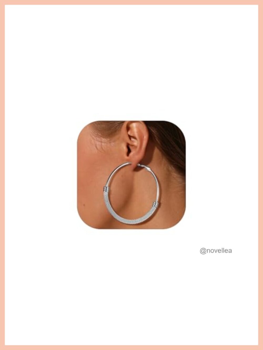 Large Chunky Statement Hoop Earrings in Stainless Steel for Women